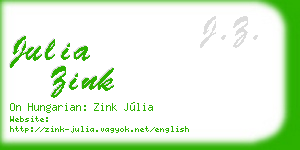 julia zink business card